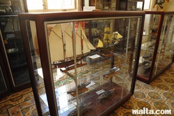 Different ship models at the Kelinu grima maritime museum