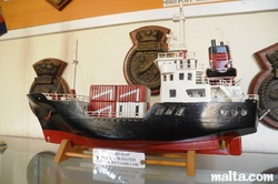 Model of a ship at  Kelinu grima maritime museum