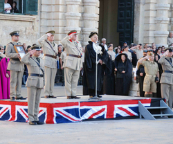 reenactment of the award of the george cross